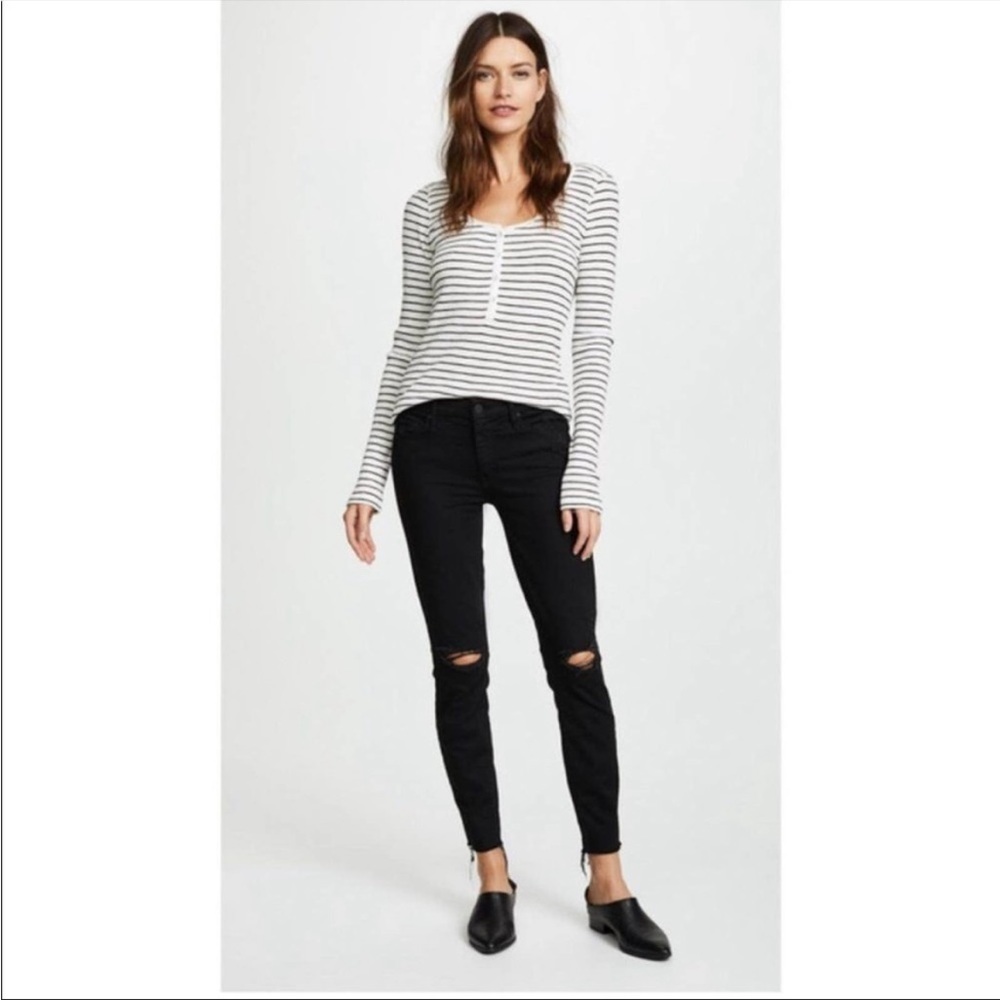 MOTHER Looker Ankle Fray Jean, Guilty As Sin, Sz 28